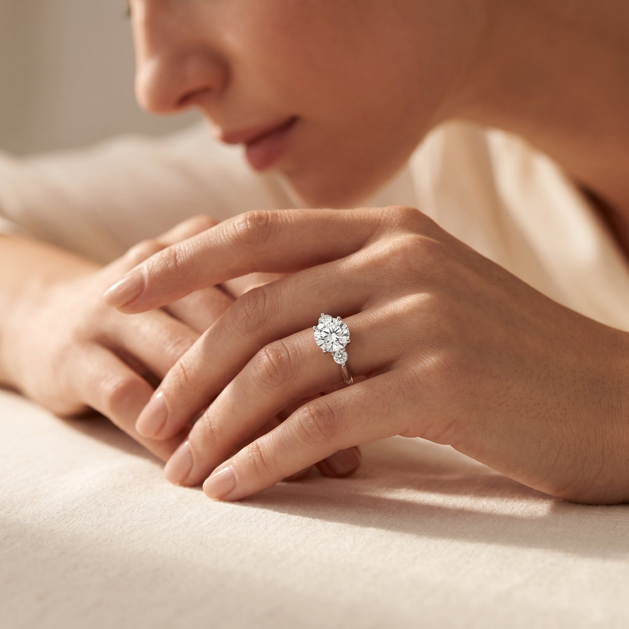 ROUND DIAMOND TRILOGY RING