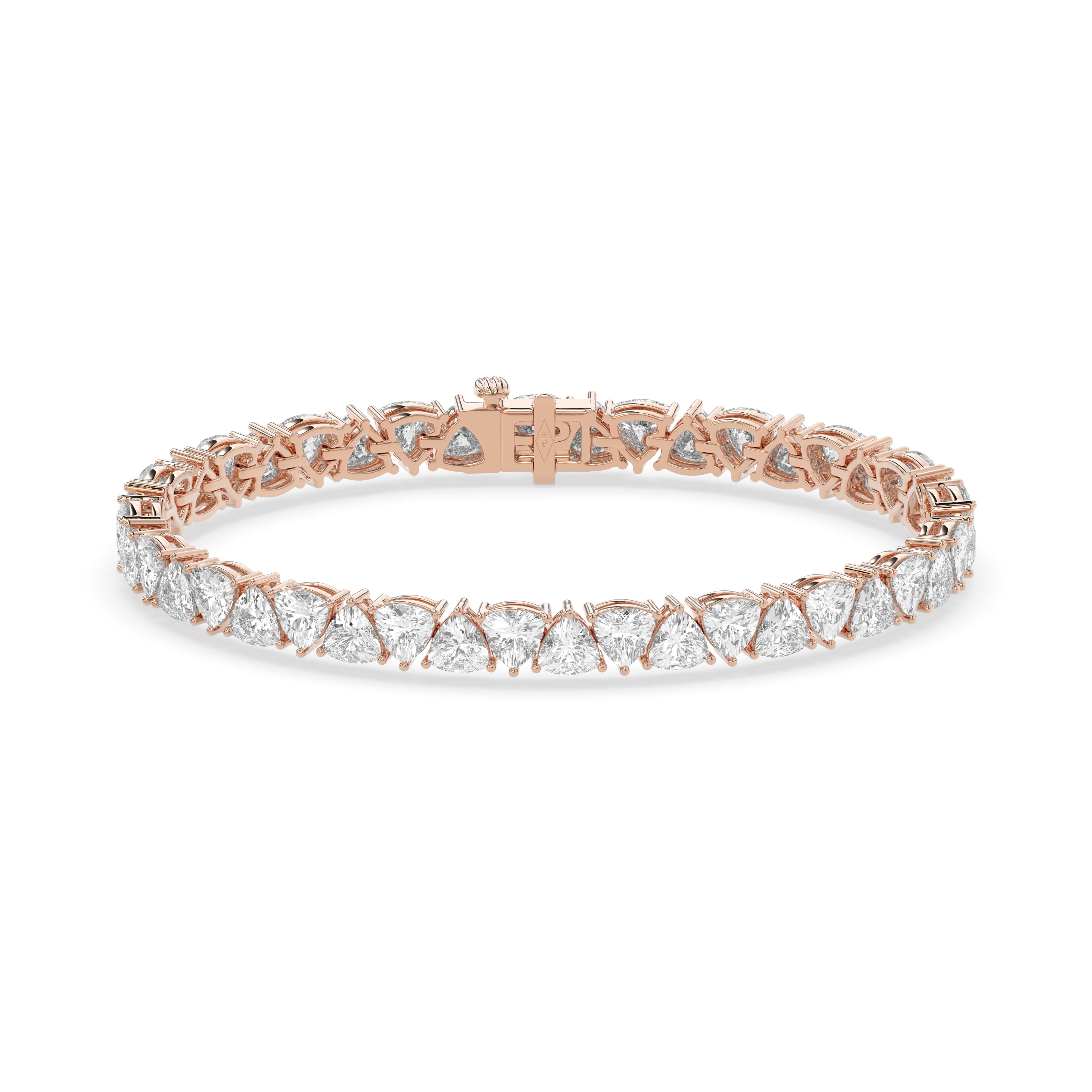 Modern Trillion Diamond Tennis Bracelet