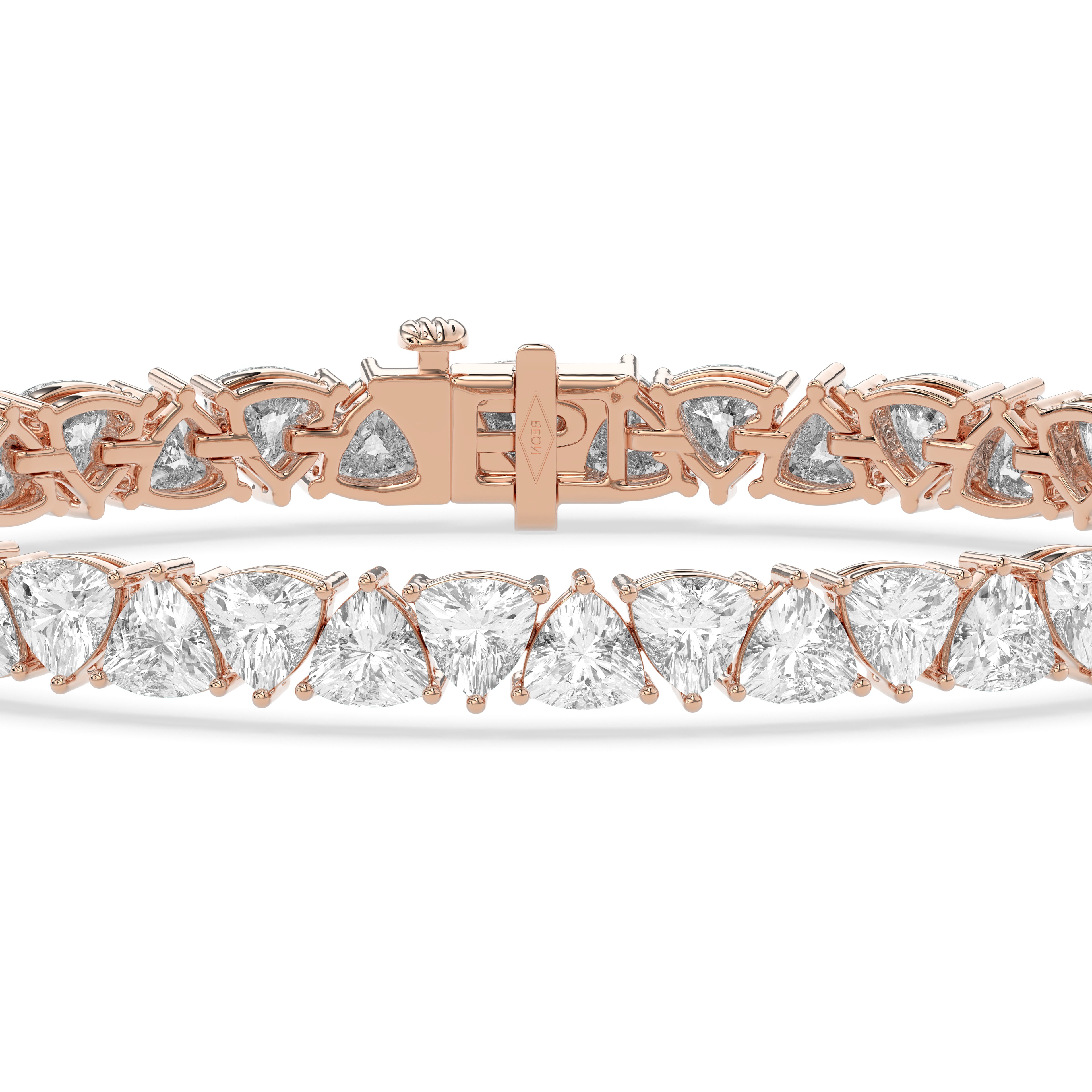 Modern Trillion Diamond Tennis Bracelet