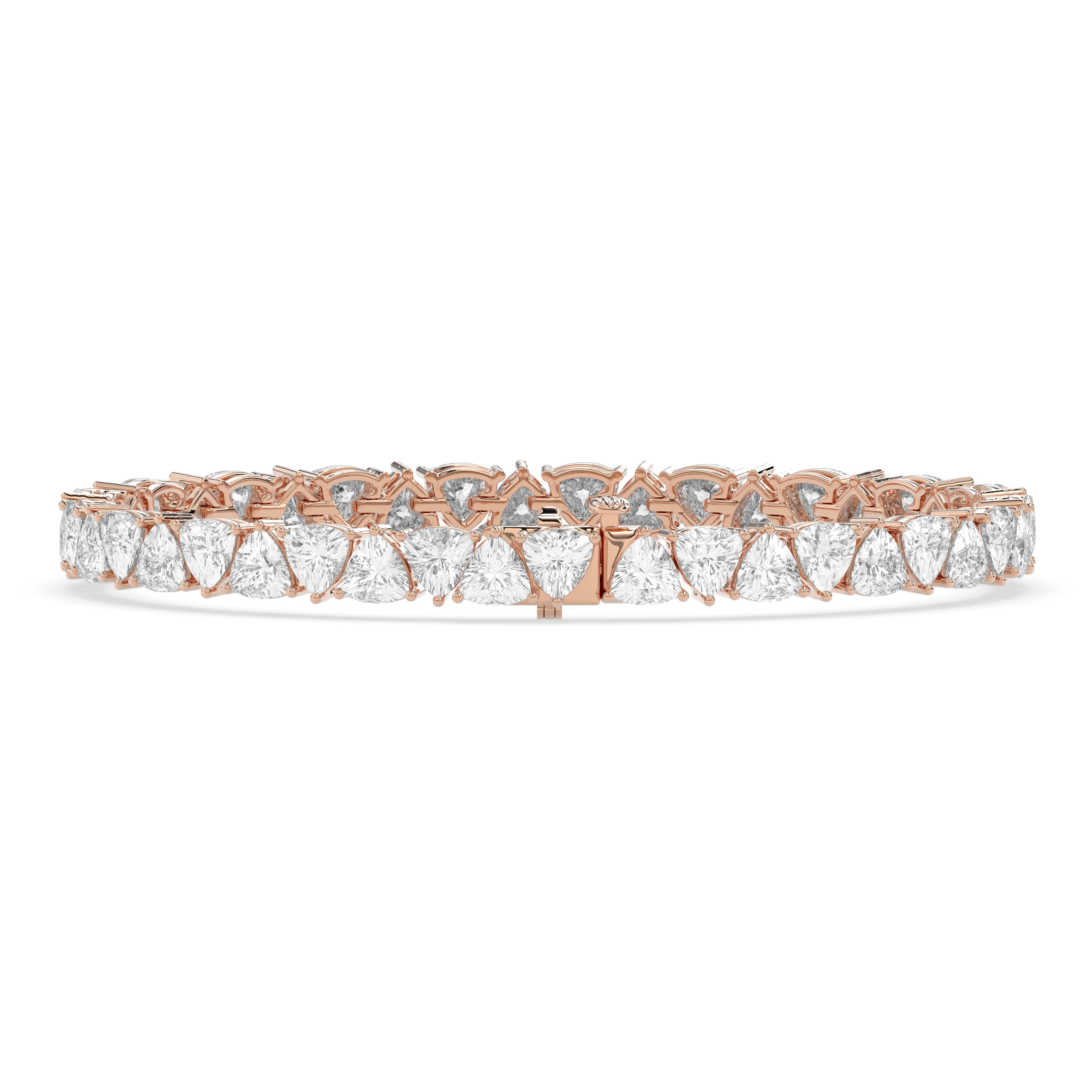 Modern Trillion Diamond Tennis Bracelet