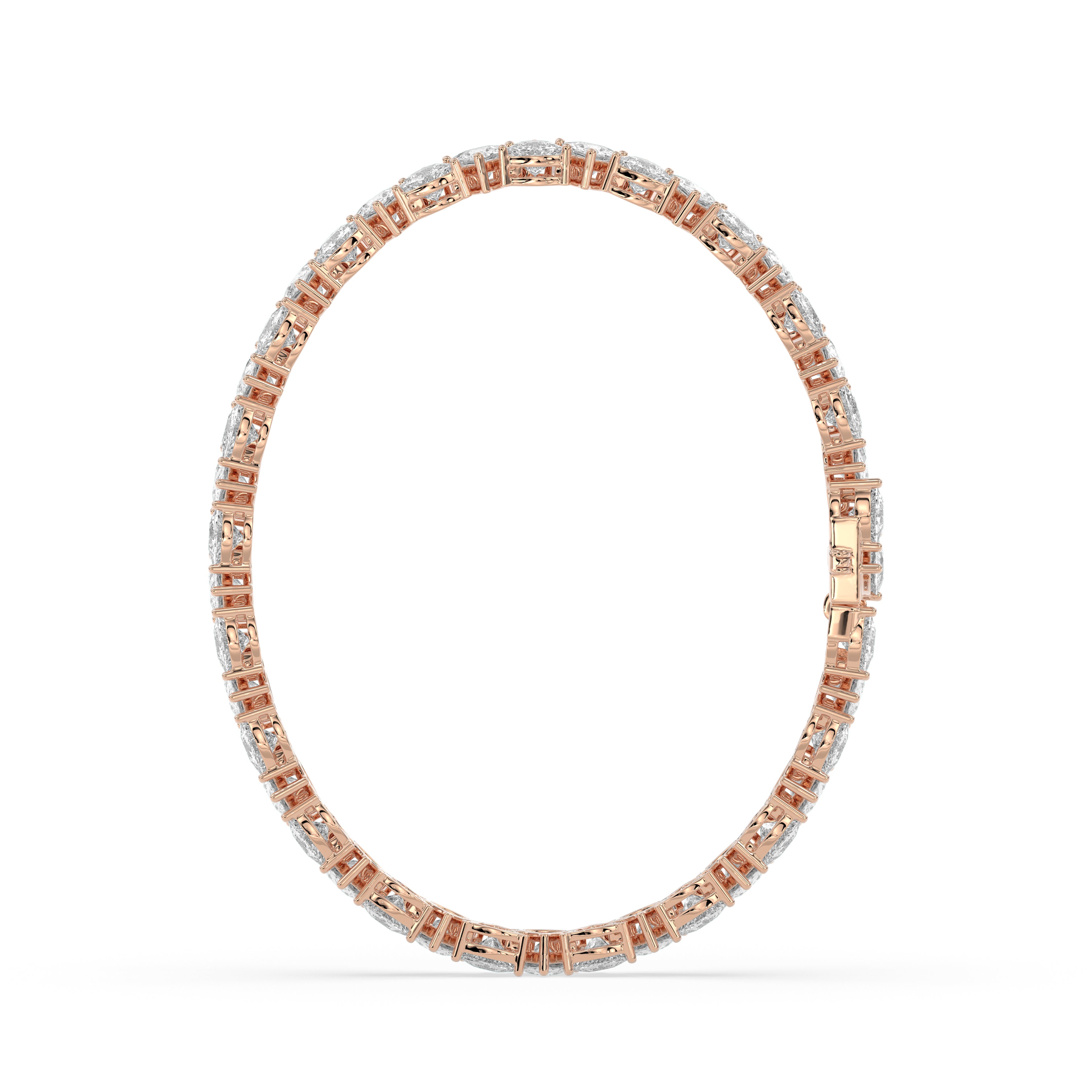 Modern Trillion Diamond Tennis Bracelet