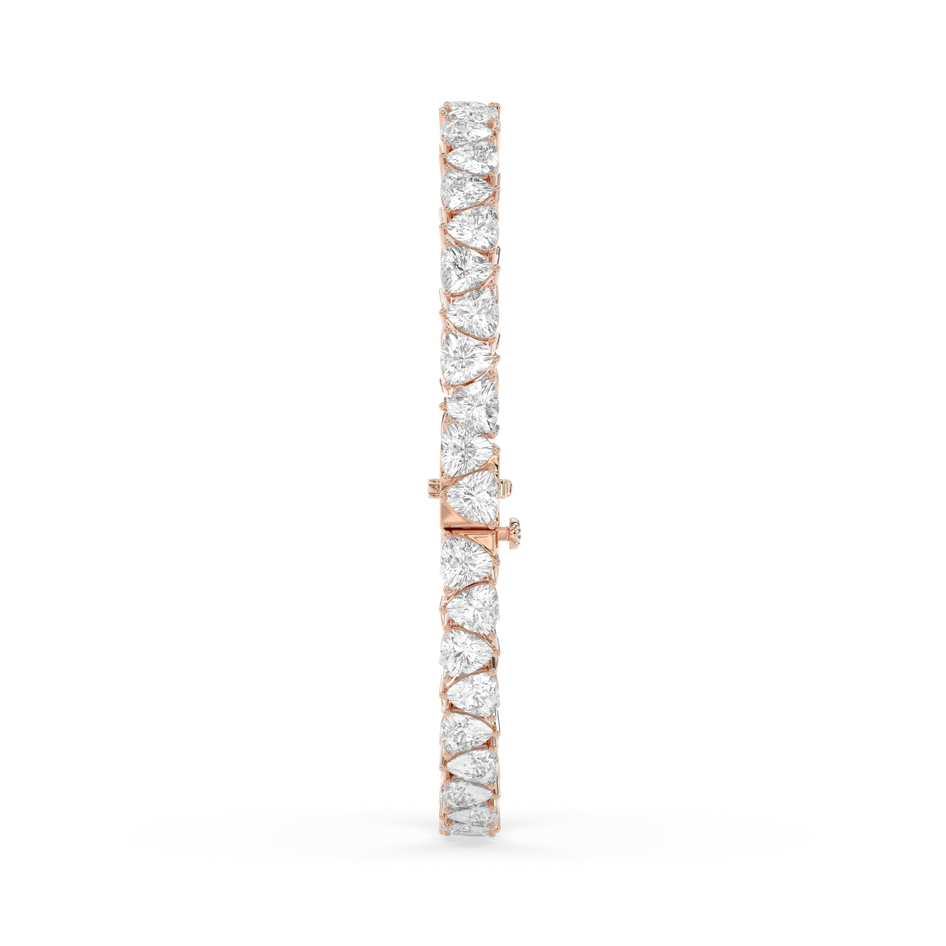 Modern Trillion Diamond Tennis Bracelet