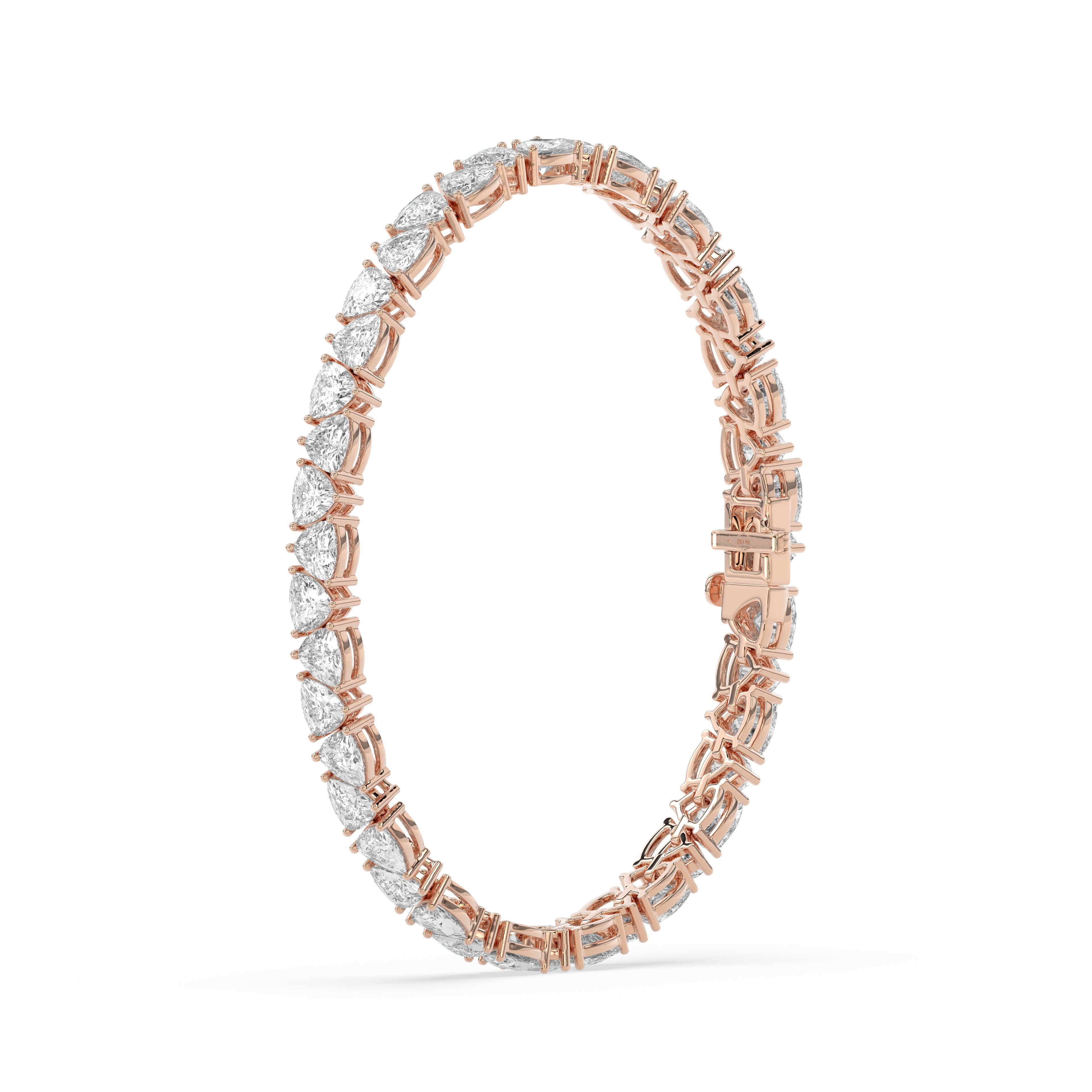 Modern Trillion Diamond Tennis Bracelet