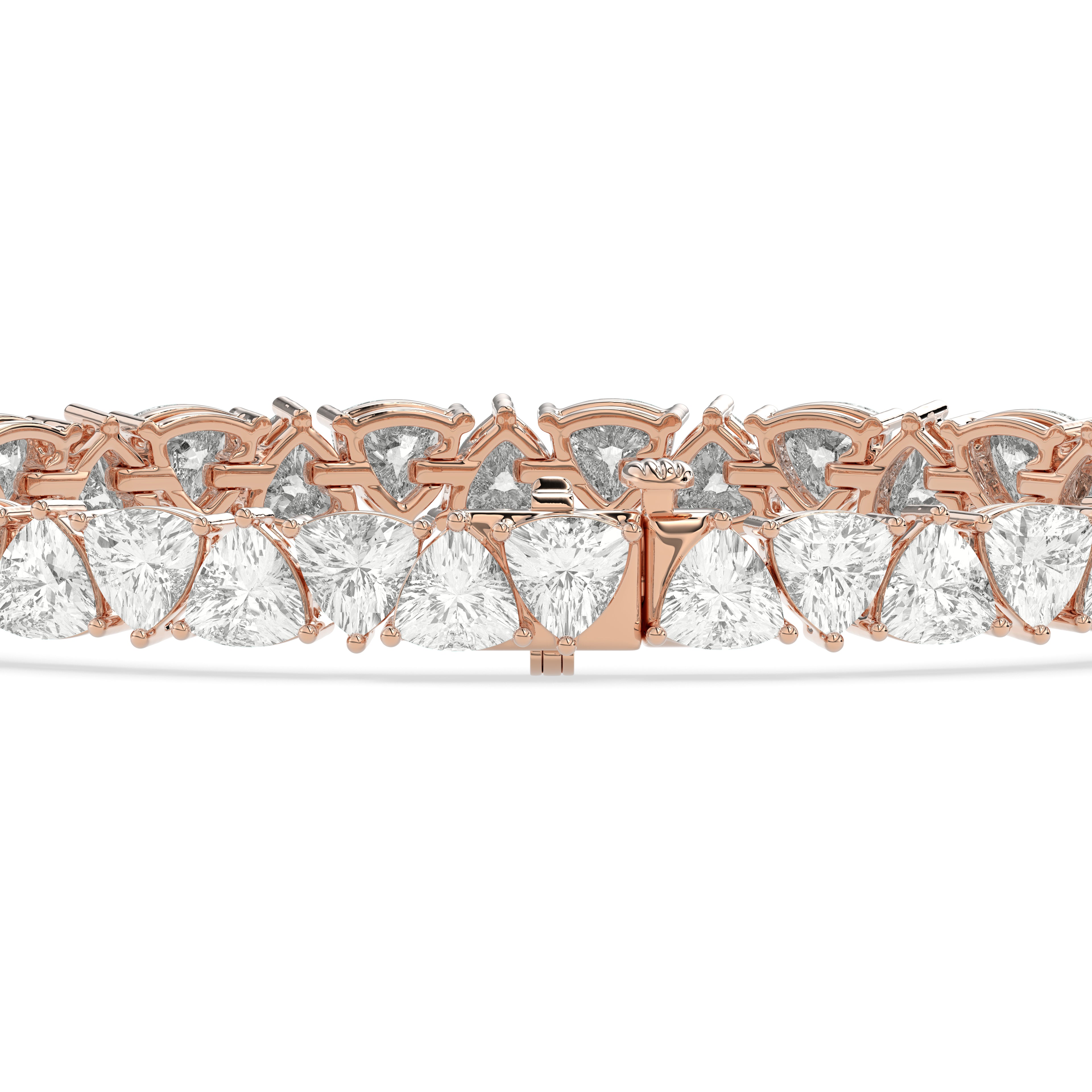 Modern Trillion Diamond Tennis Bracelet