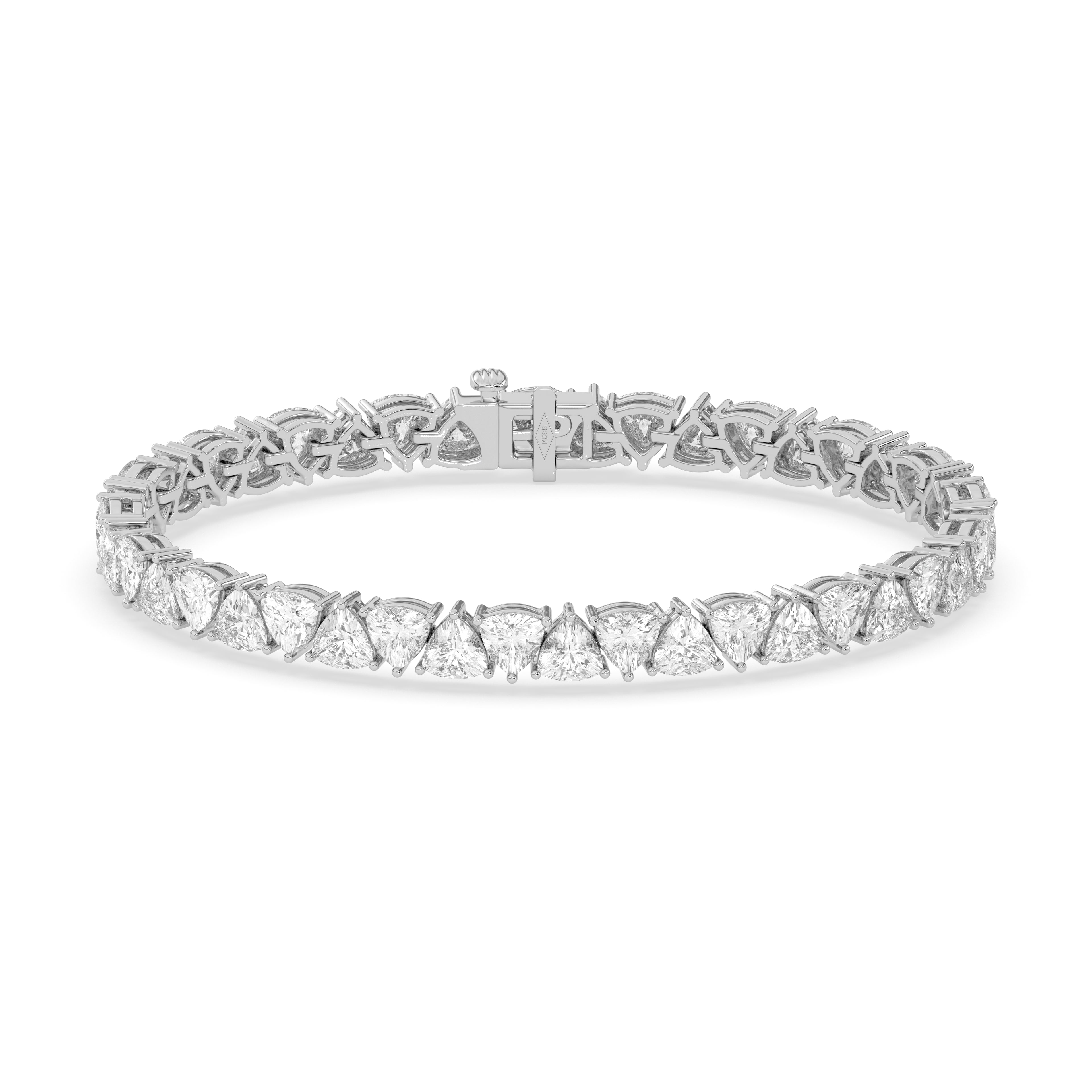 Modern Trillion Diamond Tennis Bracelet