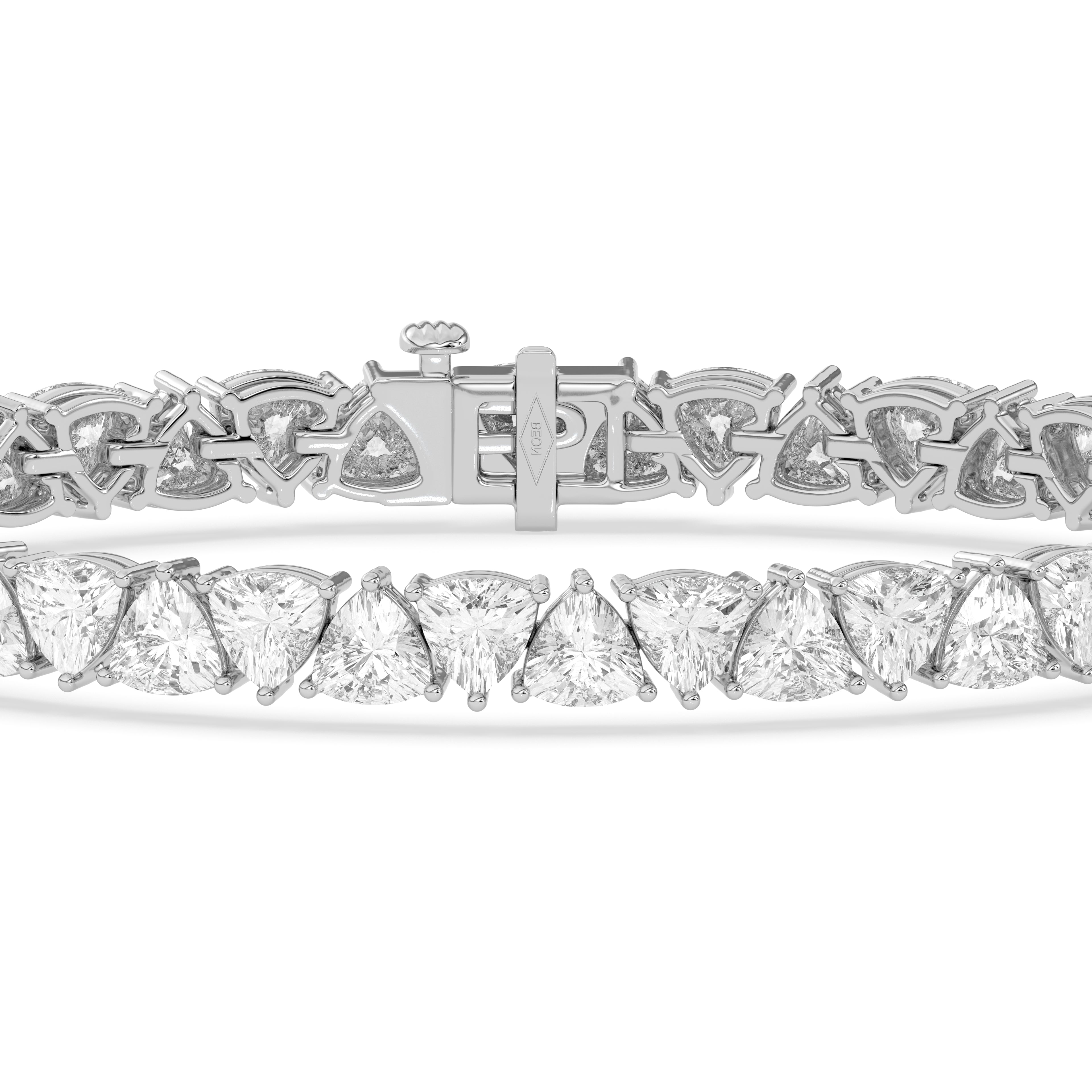 Modern Trillion Diamond Tennis Bracelet