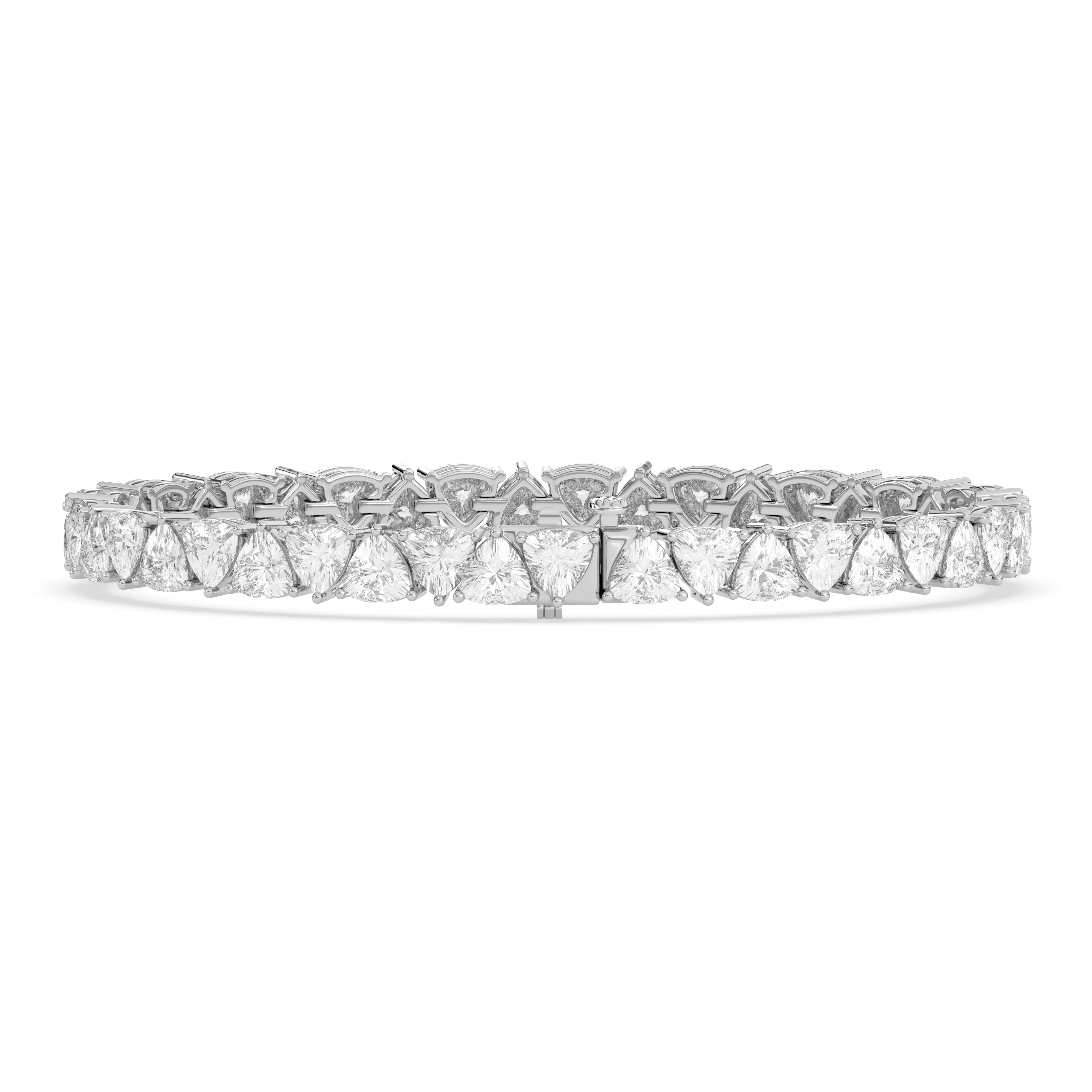 Modern Trillion Diamond Tennis Bracelet