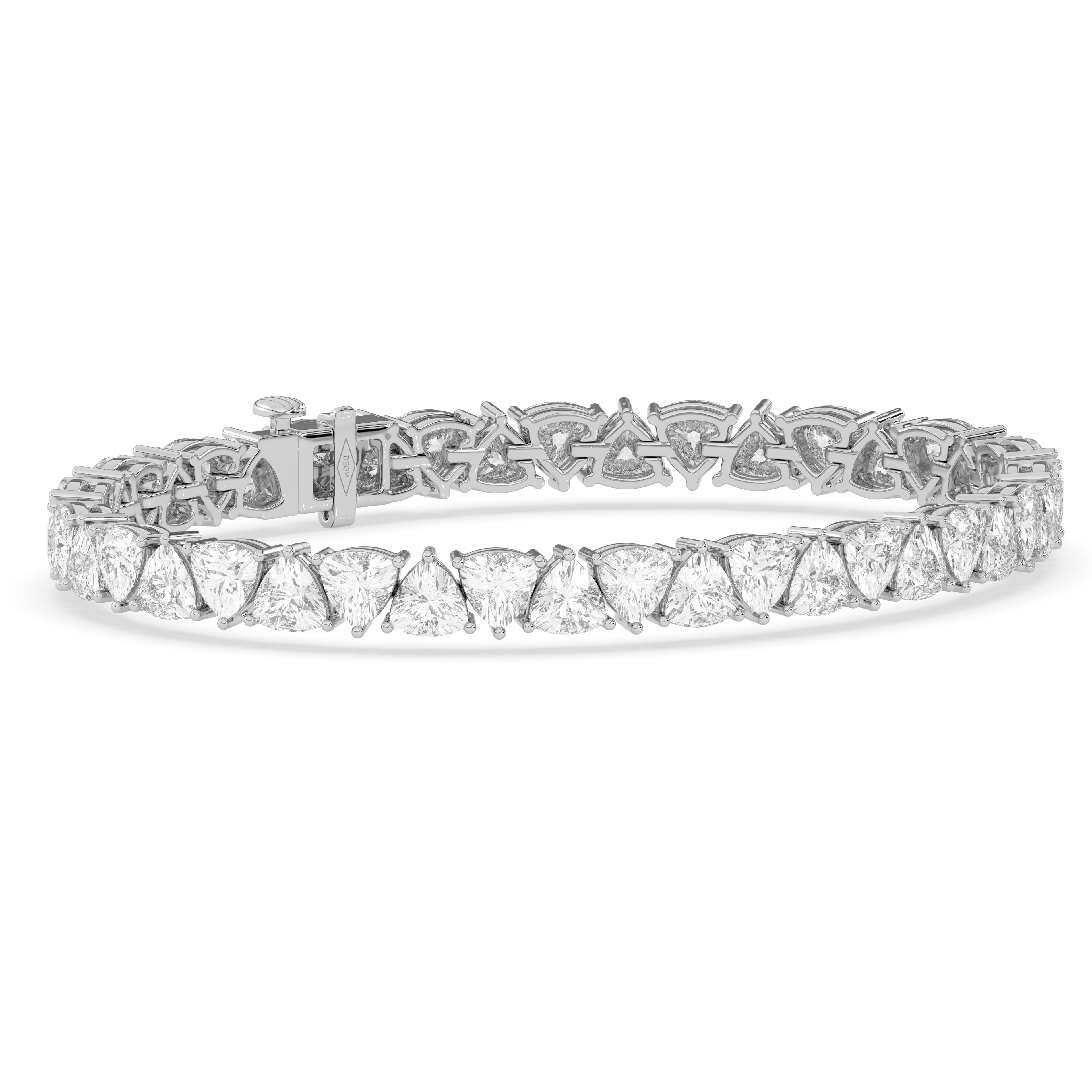 Modern Trillion Diamond Tennis Bracelet