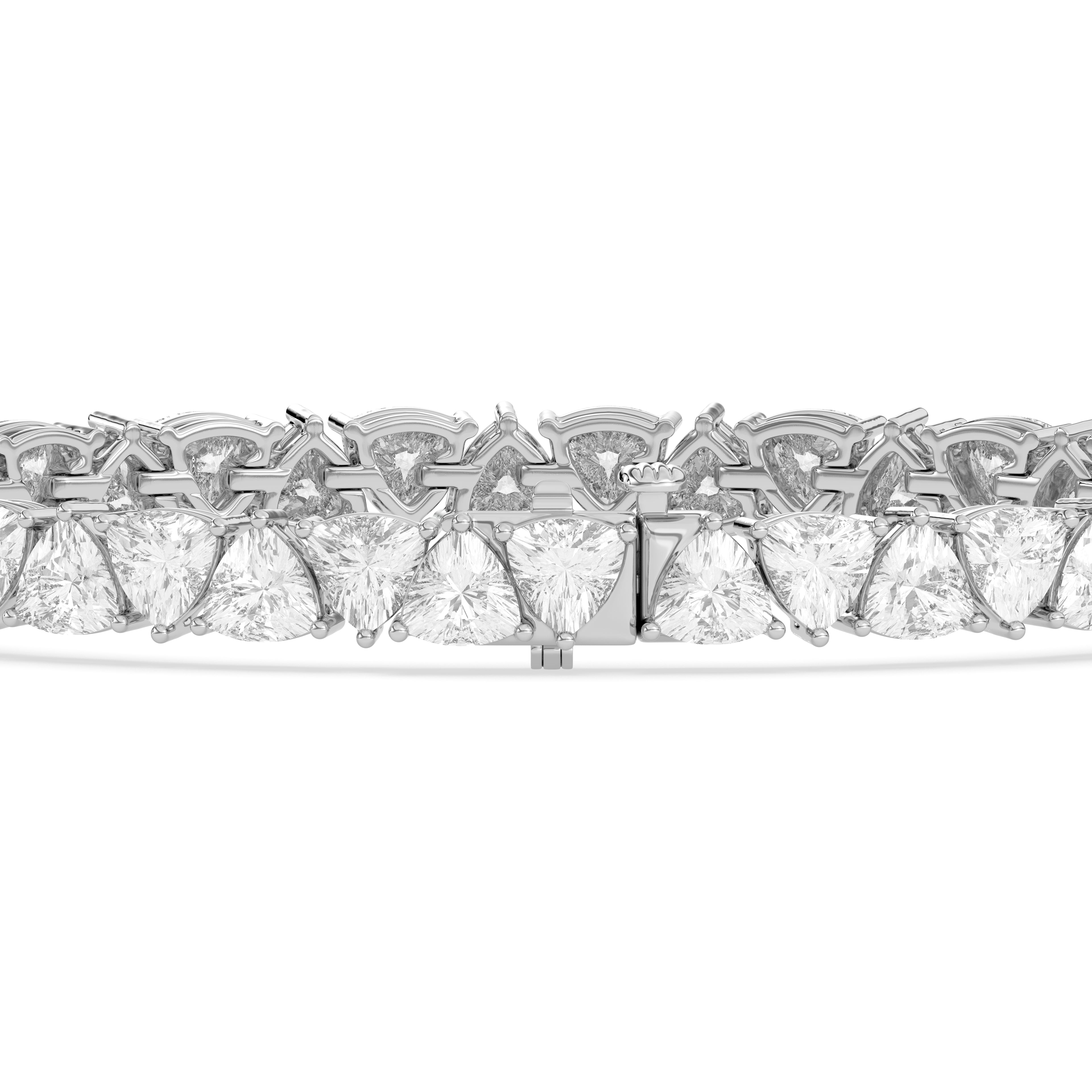 Modern Trillion Diamond Tennis Bracelet