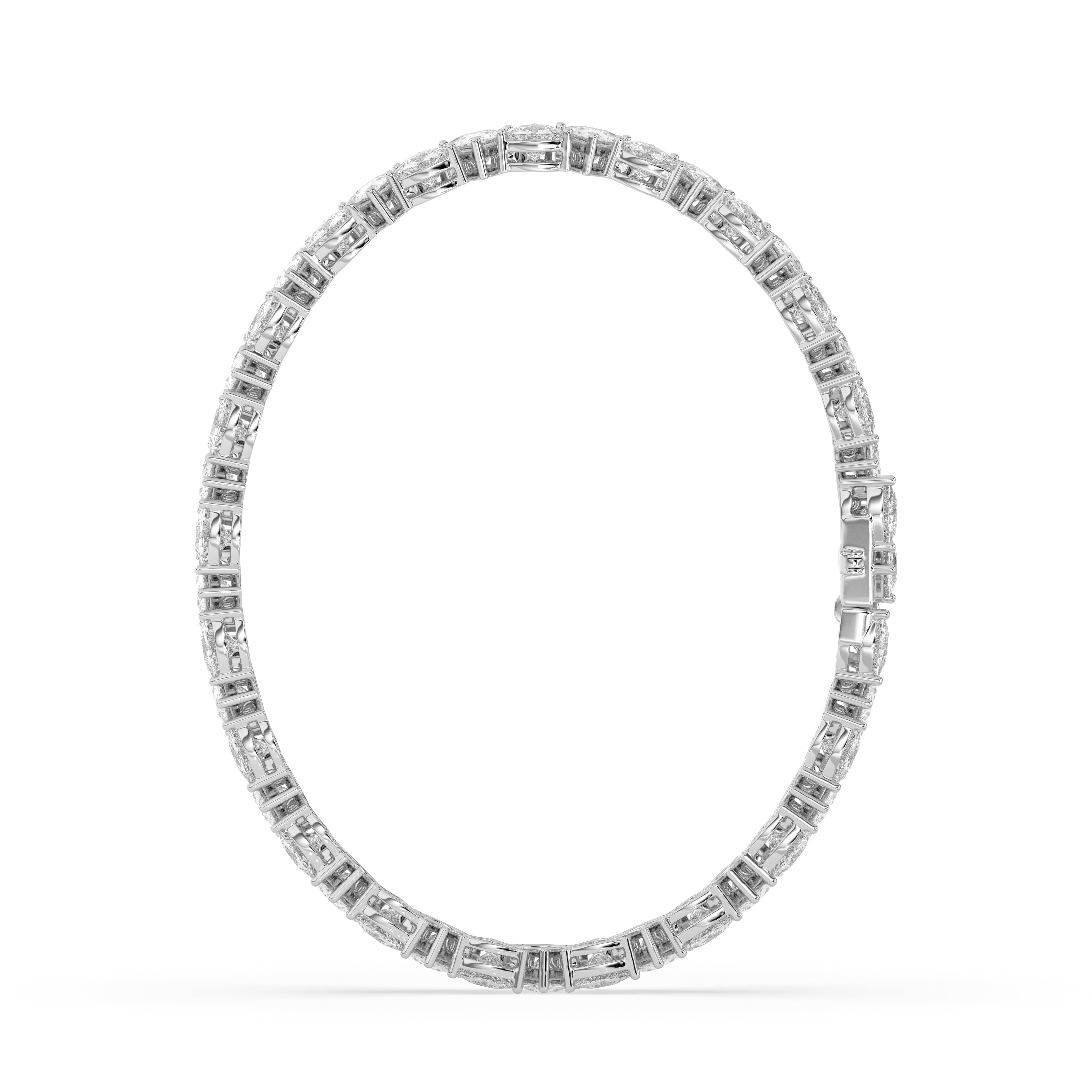 Modern Trillion Diamond Tennis Bracelet