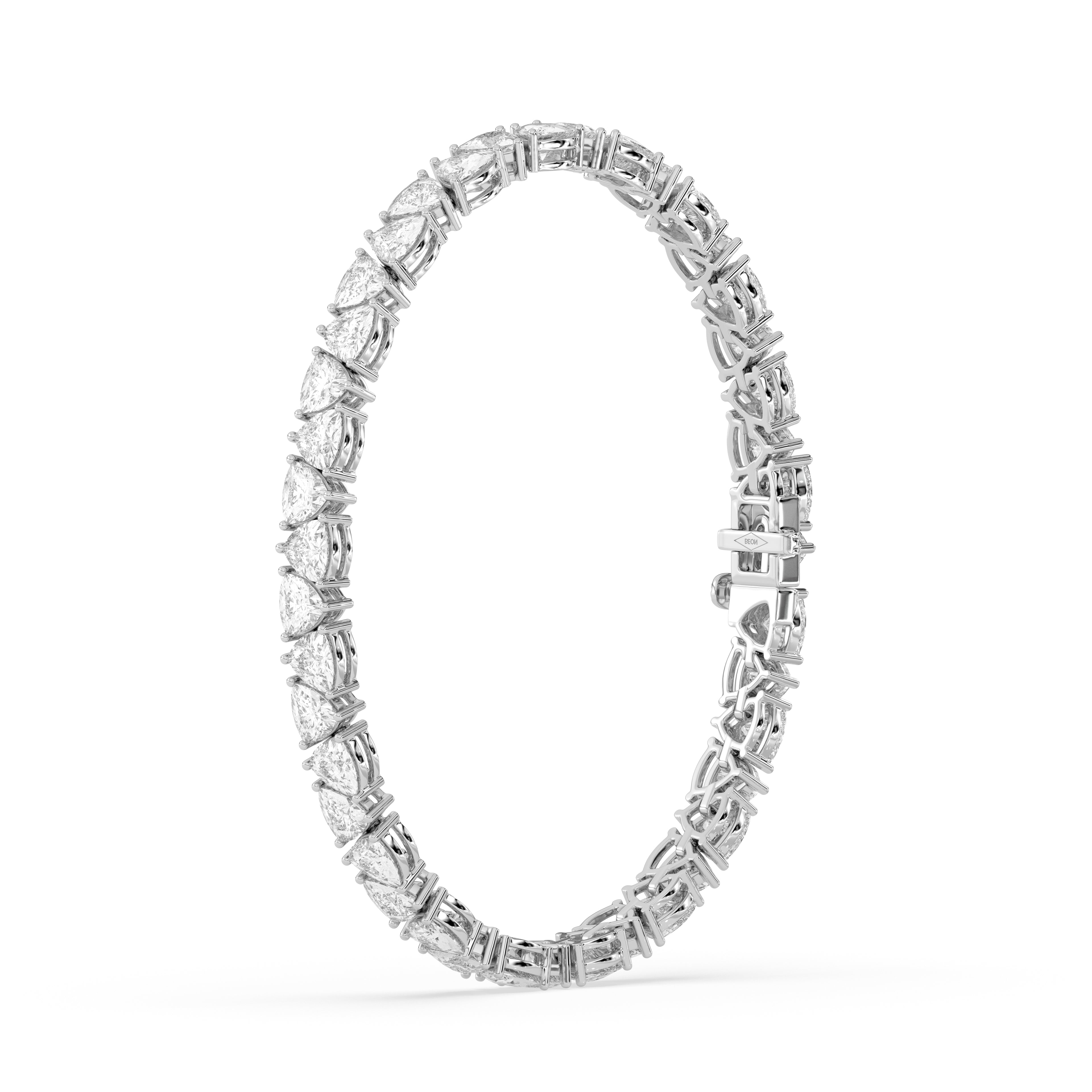 Modern Trillion Diamond Tennis Bracelet