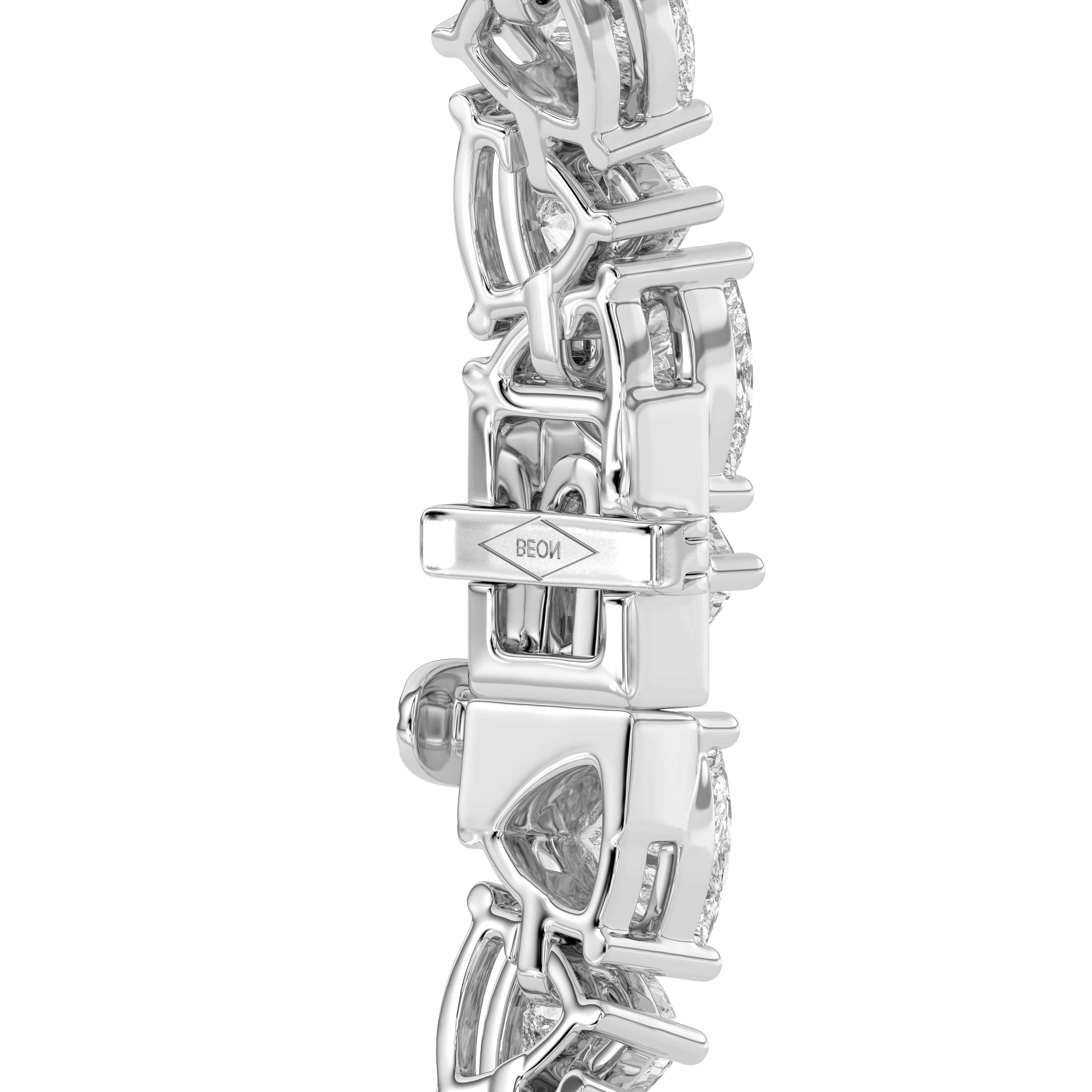 Modern Trillion Diamond Tennis Bracelet