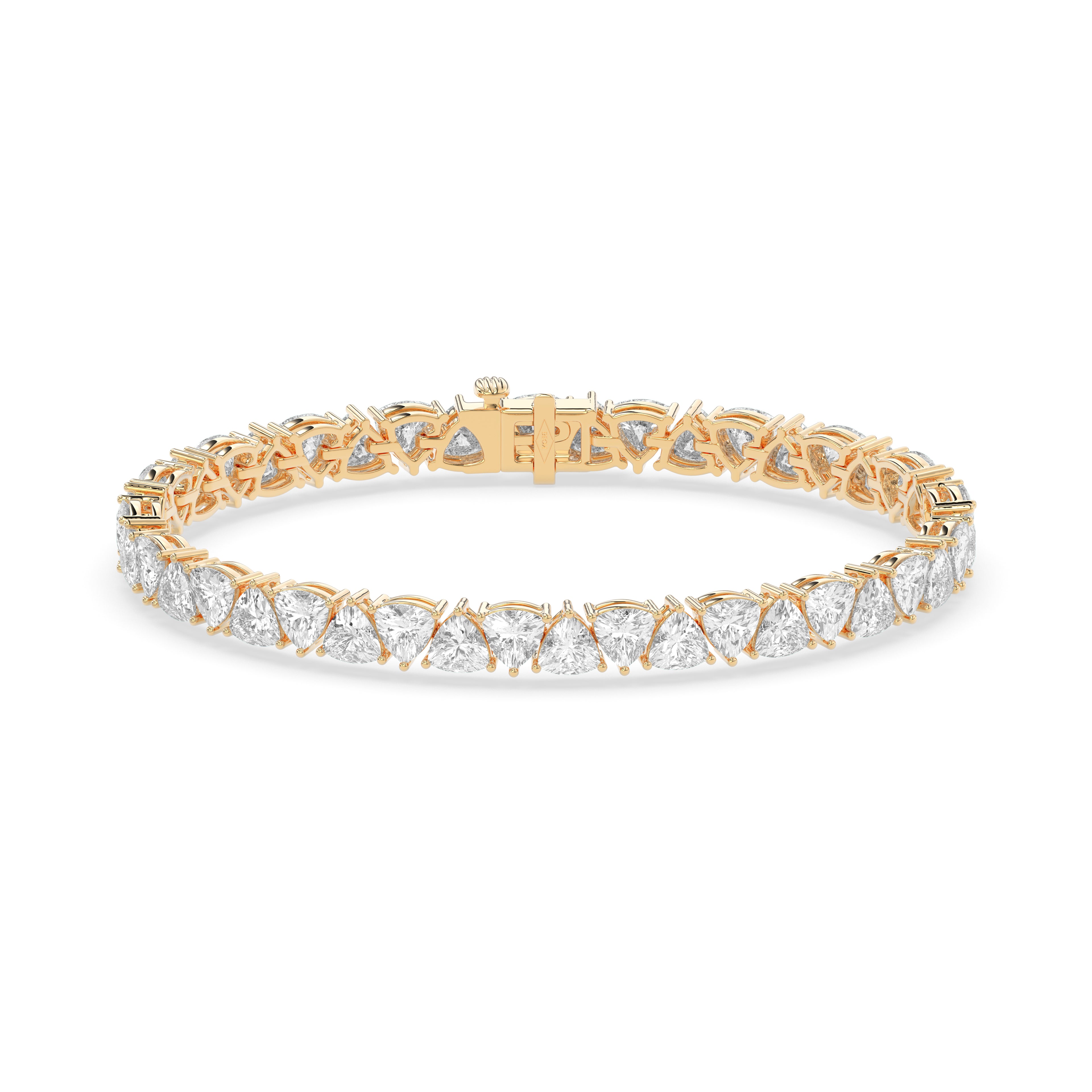 Modern Trillion Diamond Tennis Bracelet