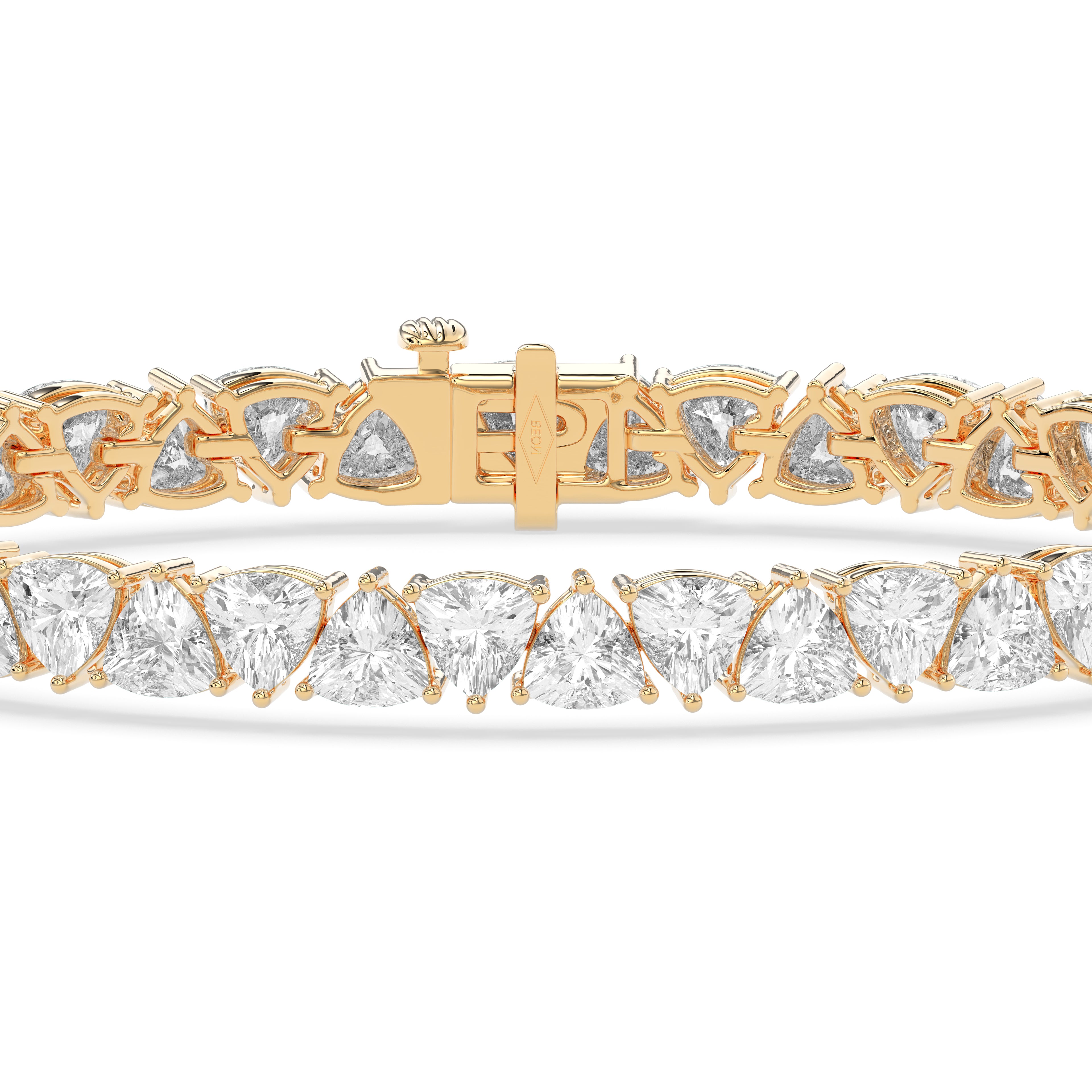 Modern Trillion Diamond Tennis Bracelet