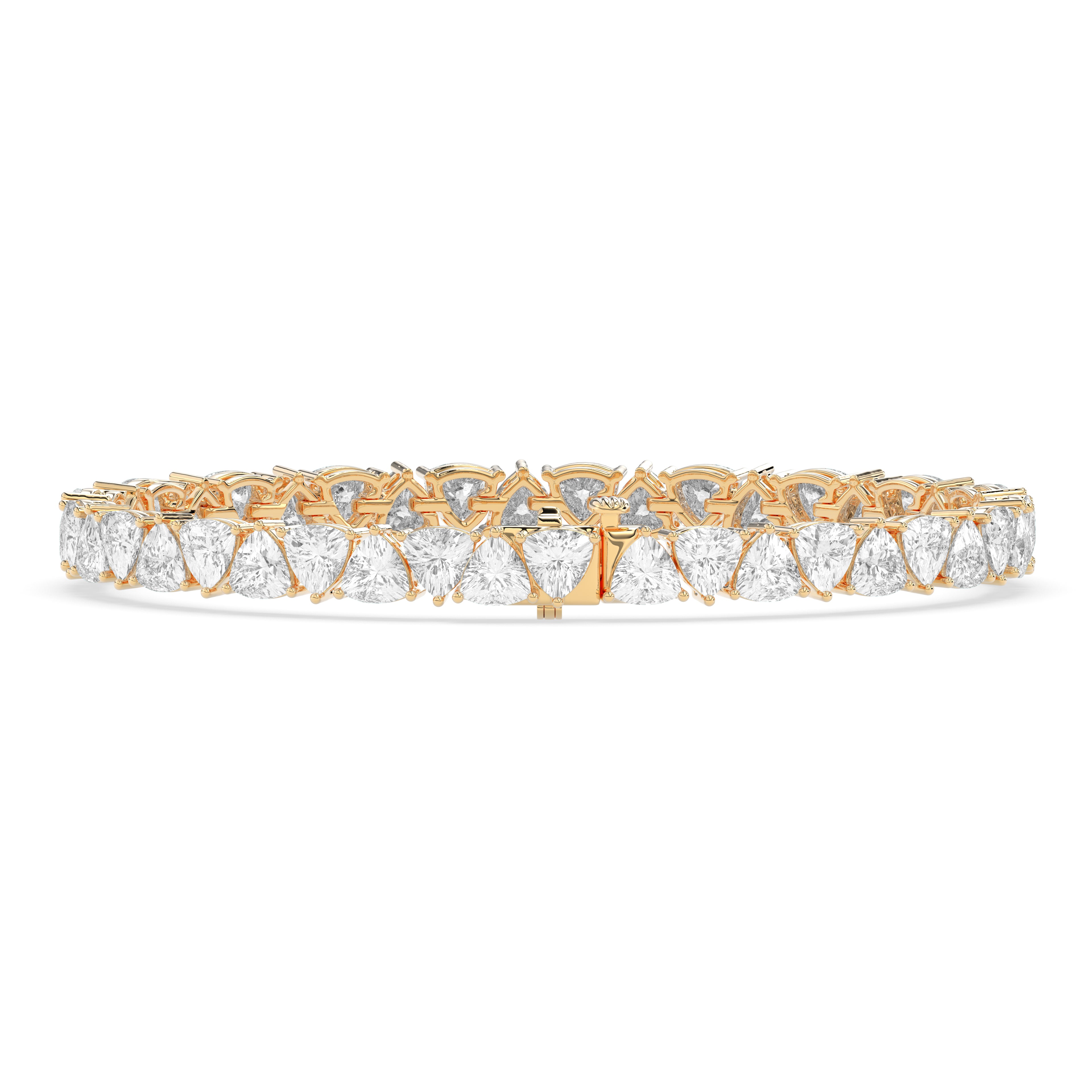 Modern Trillion Diamond Tennis Bracelet
