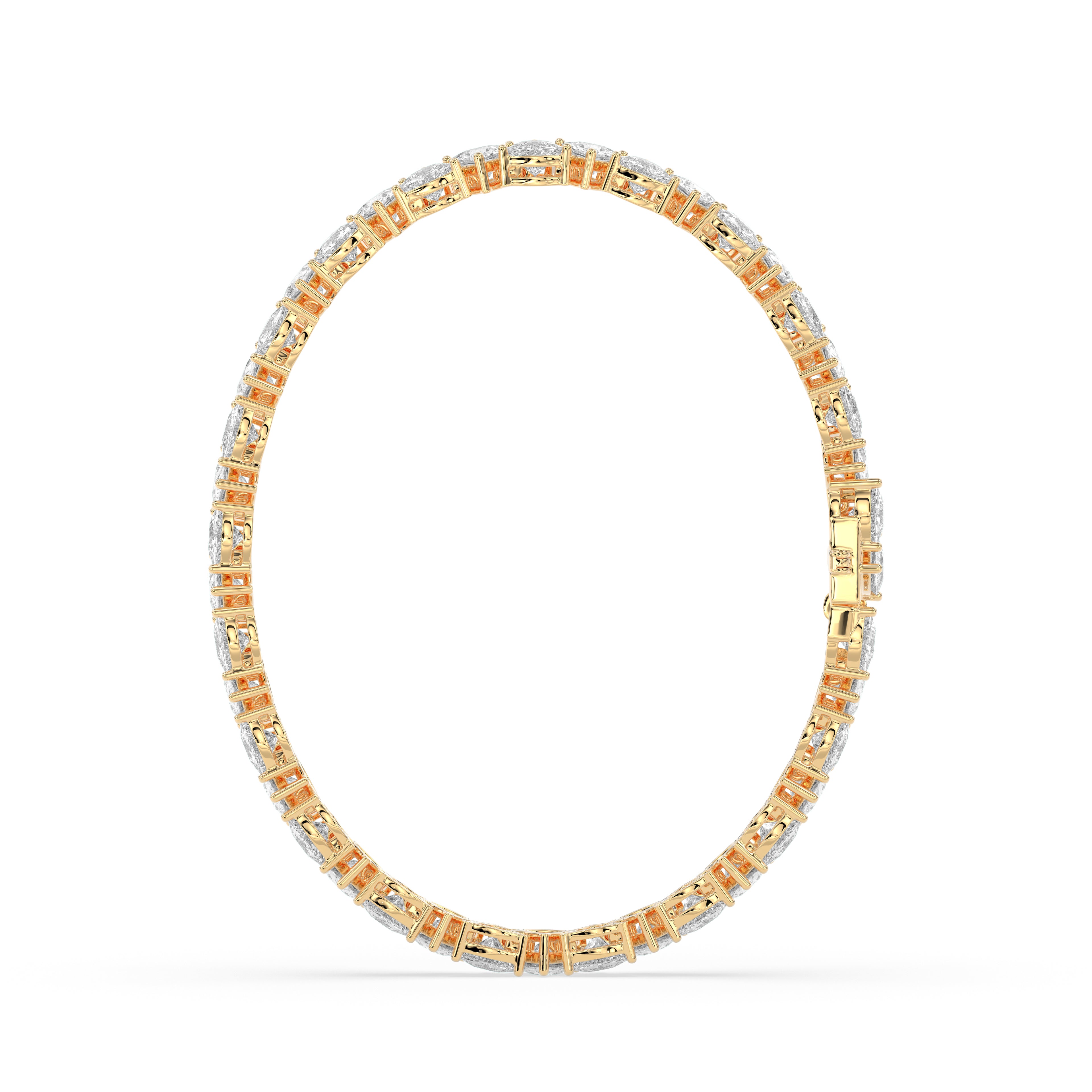 Modern Trillion Diamond Tennis Bracelet