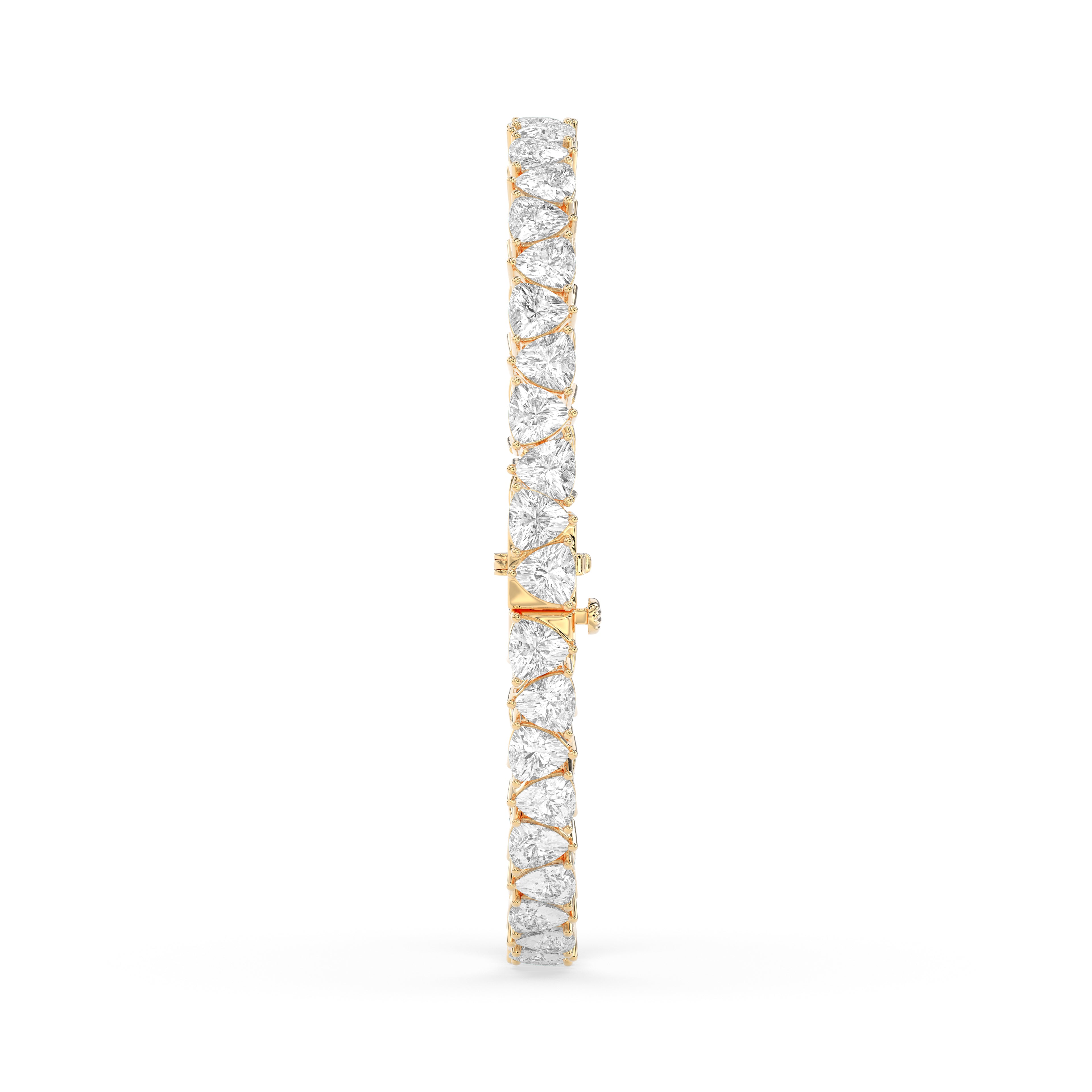 Modern Trillion Diamond Tennis Bracelet