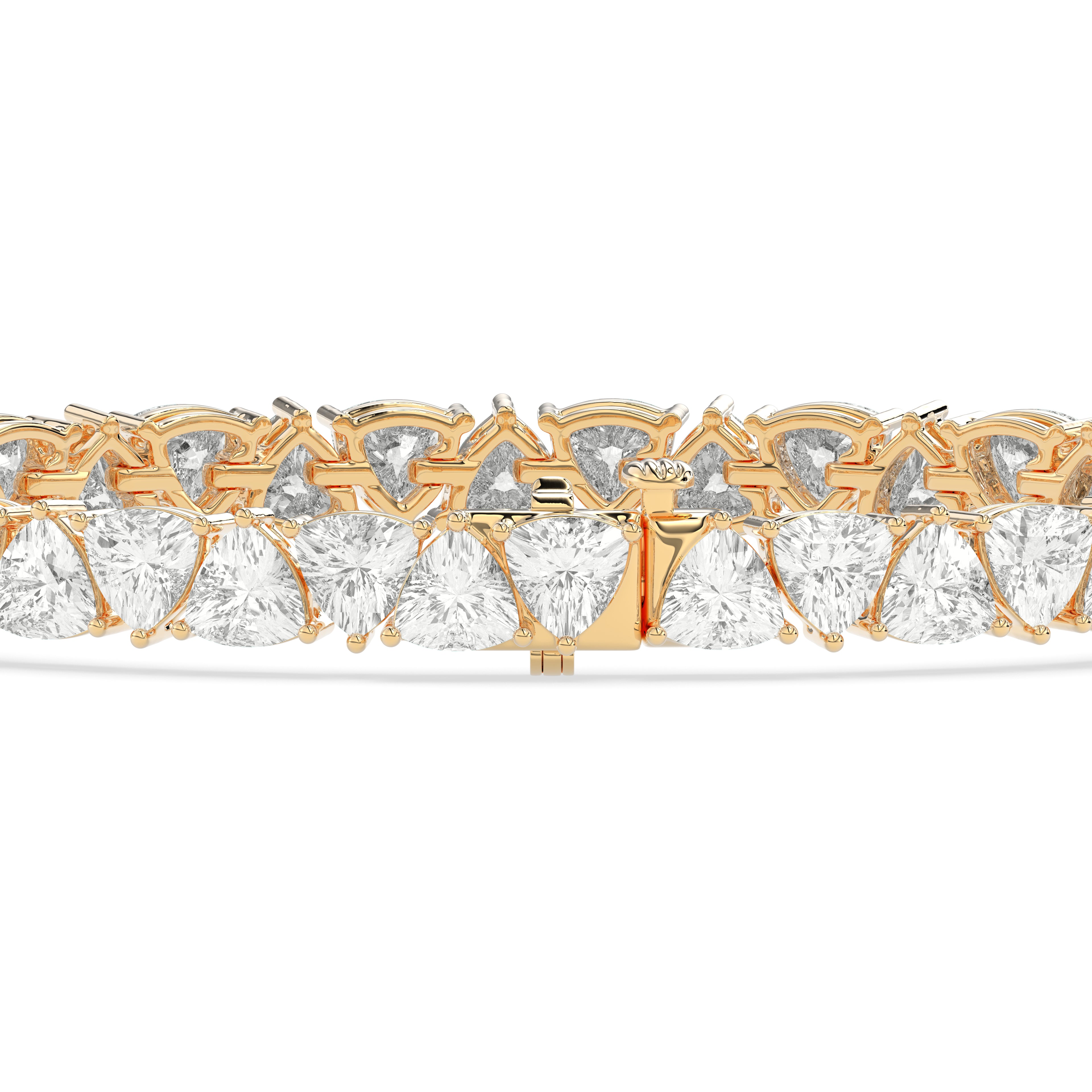 Modern Trillion Diamond Tennis Bracelet