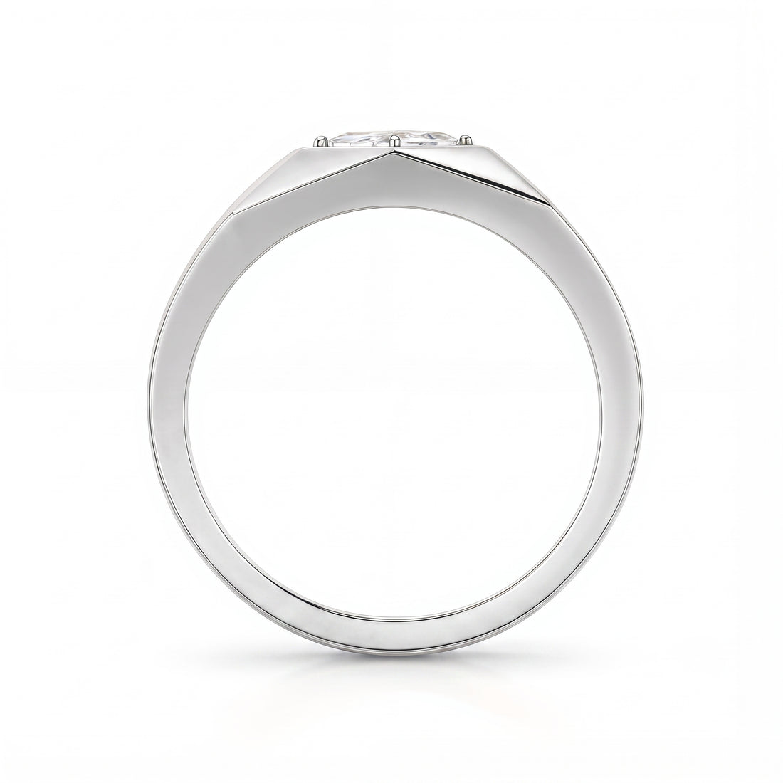 LOZENGES DIAMOND COUPLE RING BAND W/G