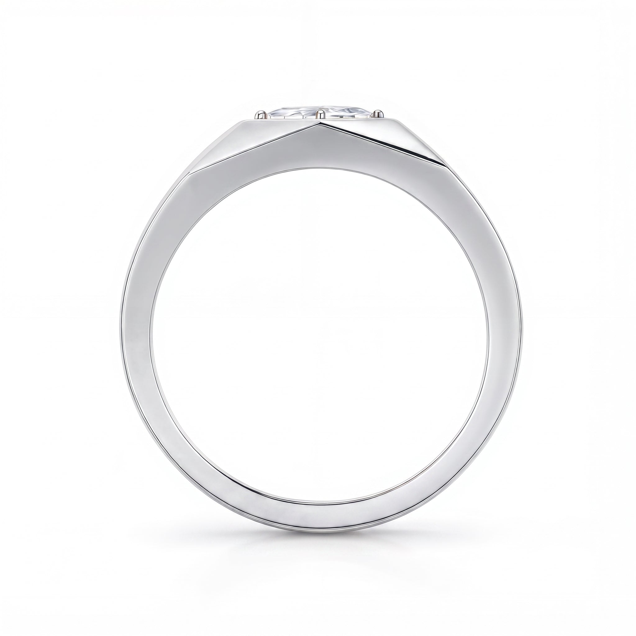 LOZENGES DIAMOND COUPLE RING W/G