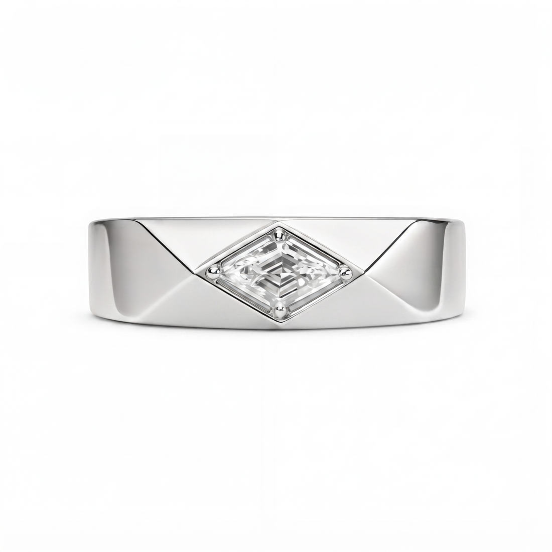 LOZENGES DIAMOND COUPLE RING W/G